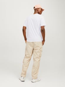 Jack & Jones Trükitud Ümmargune kaelus T-särk -White - 12255029