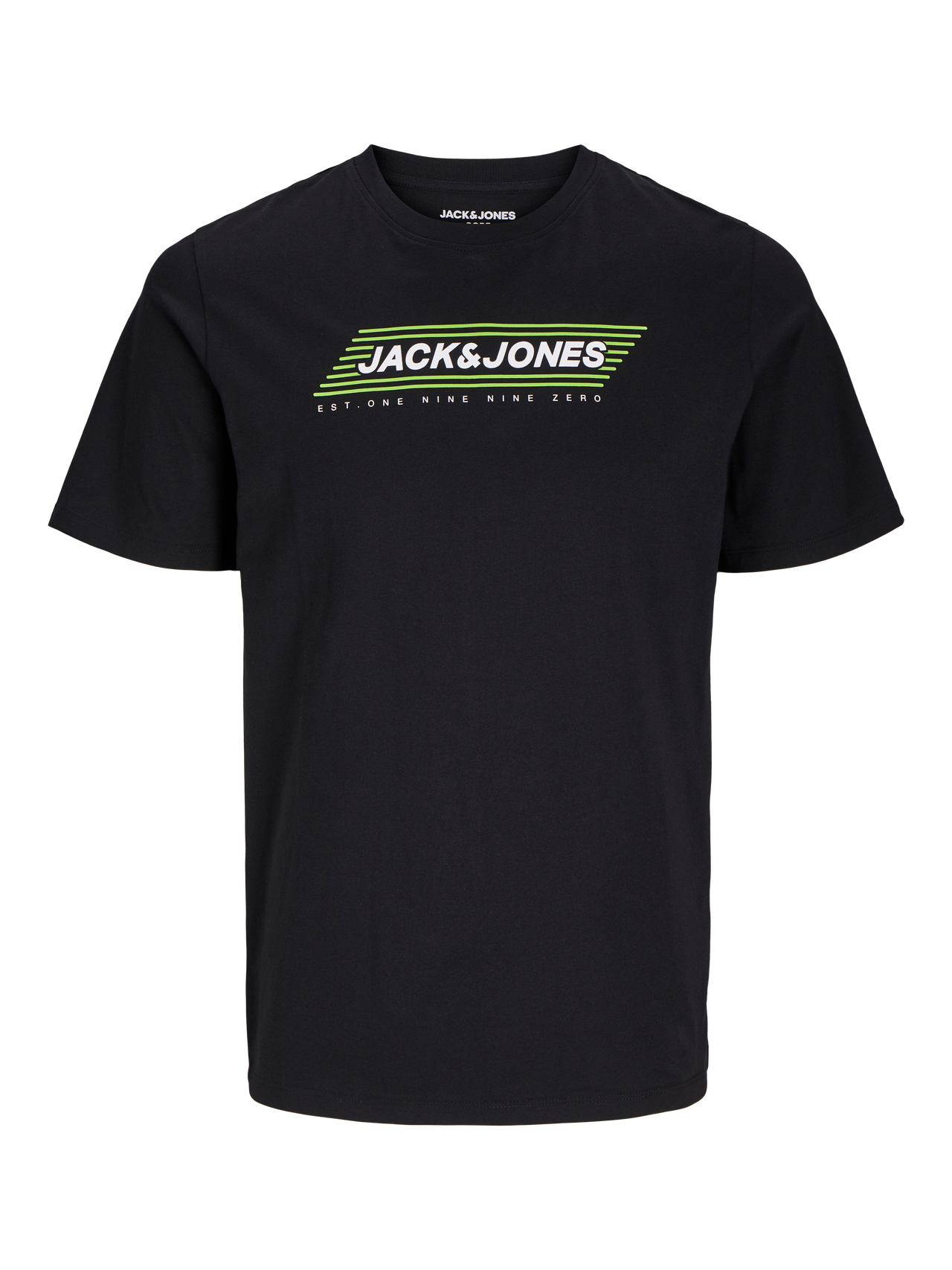 Jack & Jones Bedrukt Ronde hals T-shirt -Black - 12255029