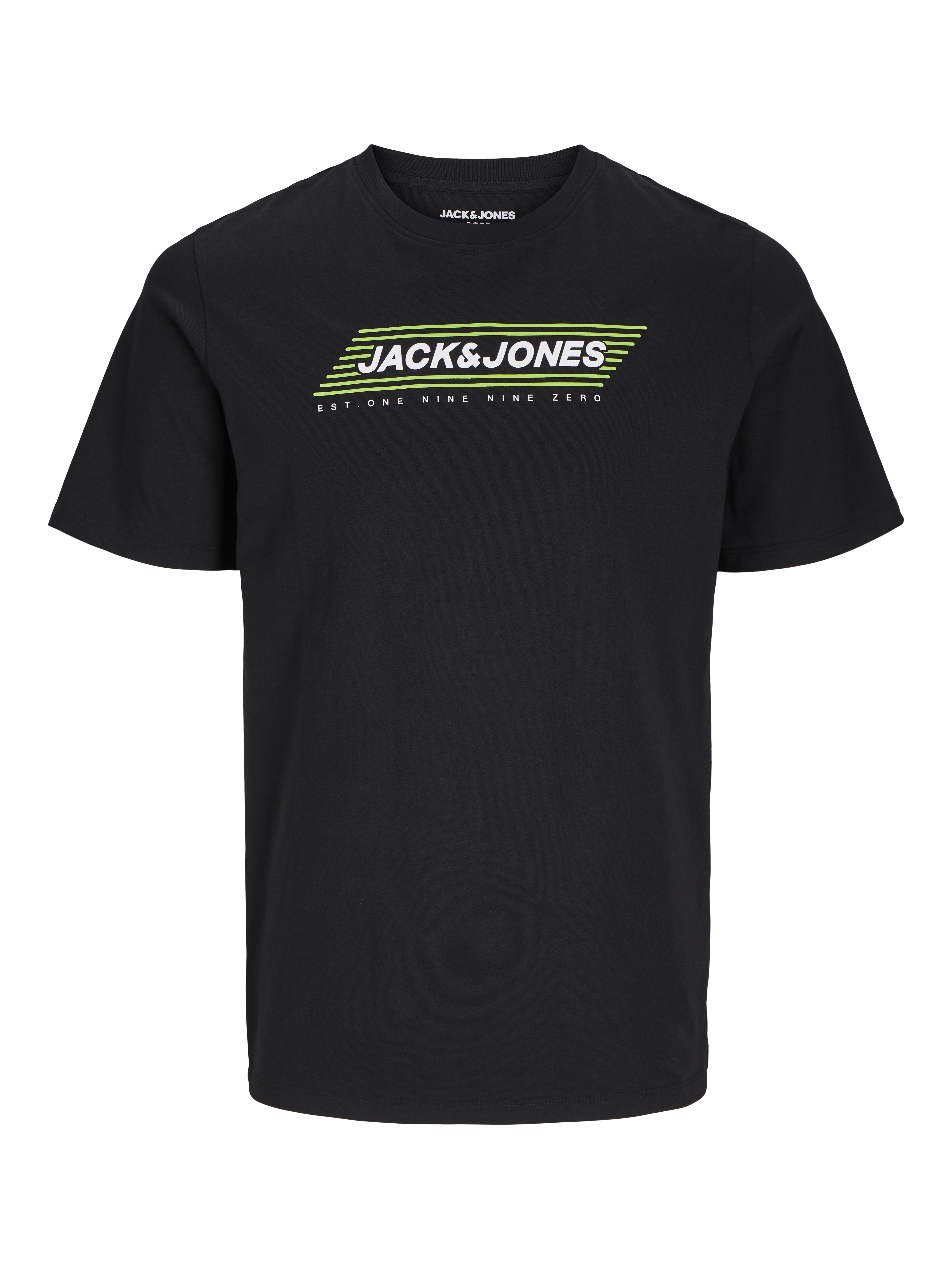 Jack & Jones Nadruk Okrągły dekolt T-shirt -Black - 12255029