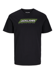 Jack & Jones T-shirt Estampar Decote Redondo -Black - 12255029