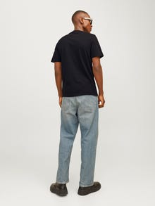 Jack & Jones Nyomott mintás Környak Trikó -Black - 12255029