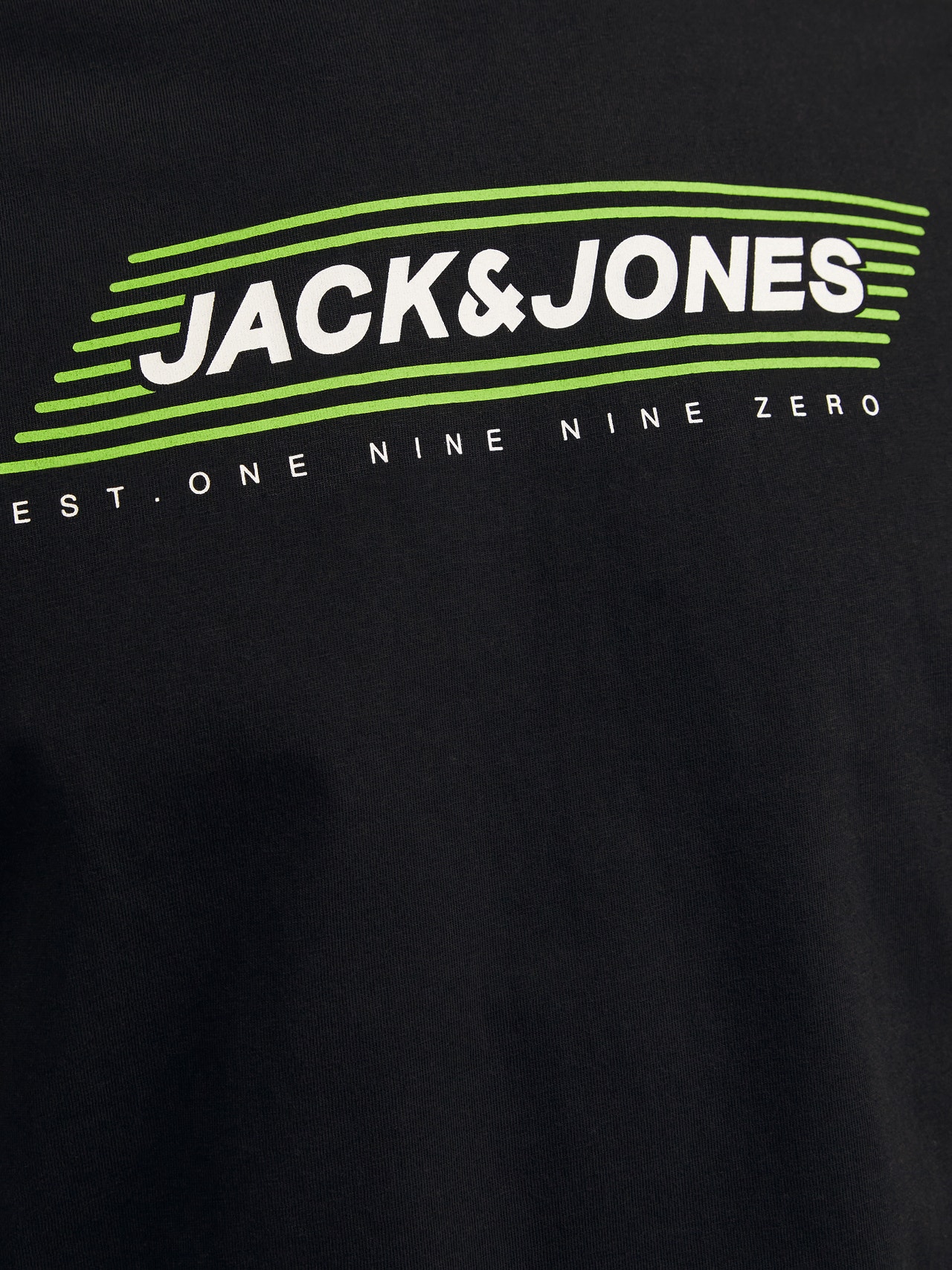 Jack & Jones Trükitud Ümmargune kaelus T-särk -Black - 12255029