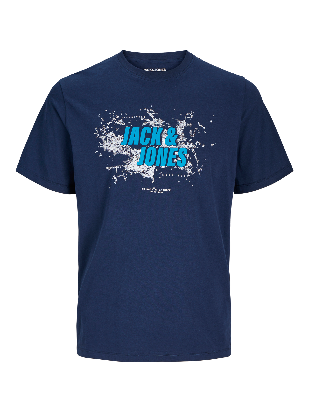 Jack & Jones Printet Crew neck T-shirt -Navy Blazer - 12255029