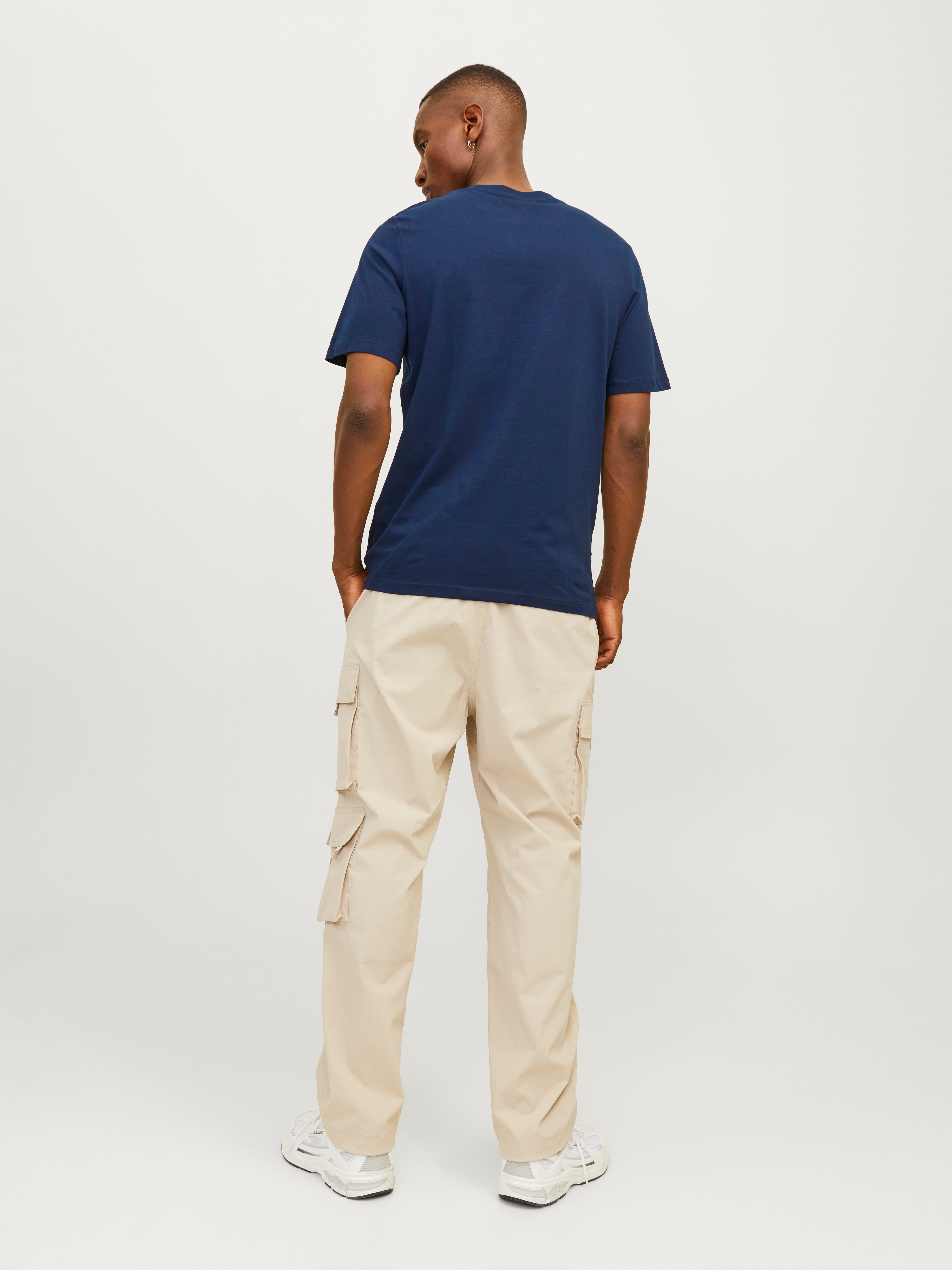 Jack & Jones Tryck Rundringning T-shirt -Navy Blazer - 12255029