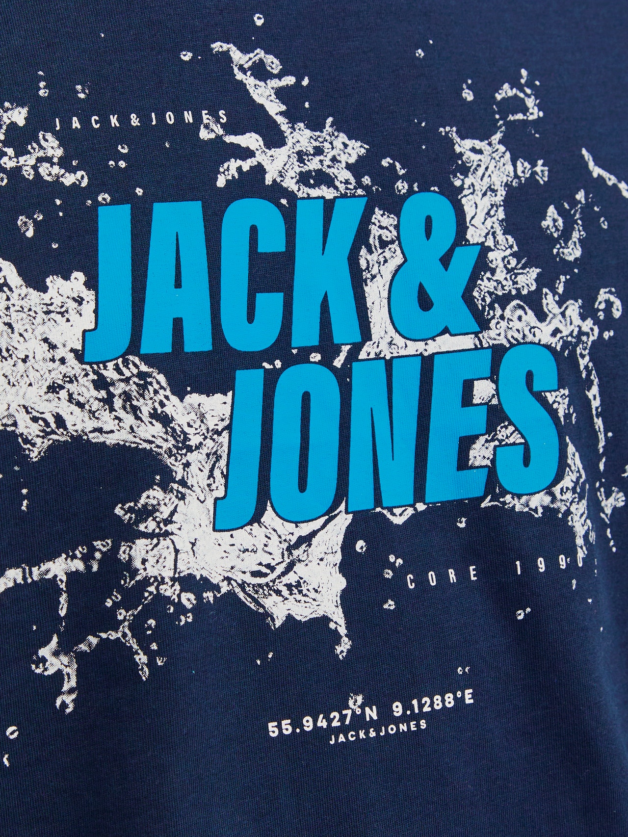 Jack & Jones Gedruckt Rundhals T-shirt -Navy Blazer - 12255029