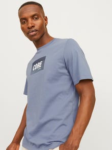 Jack & Jones Bedrukt Ronde hals T-shirt -Flint Stone - 12255029