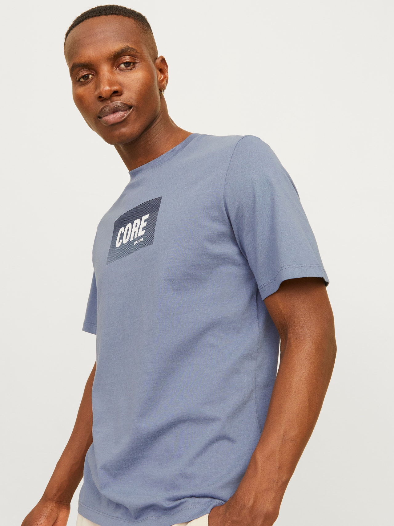 Jack & Jones Bedrukt Ronde hals T-shirt -Flint Stone - 12255029