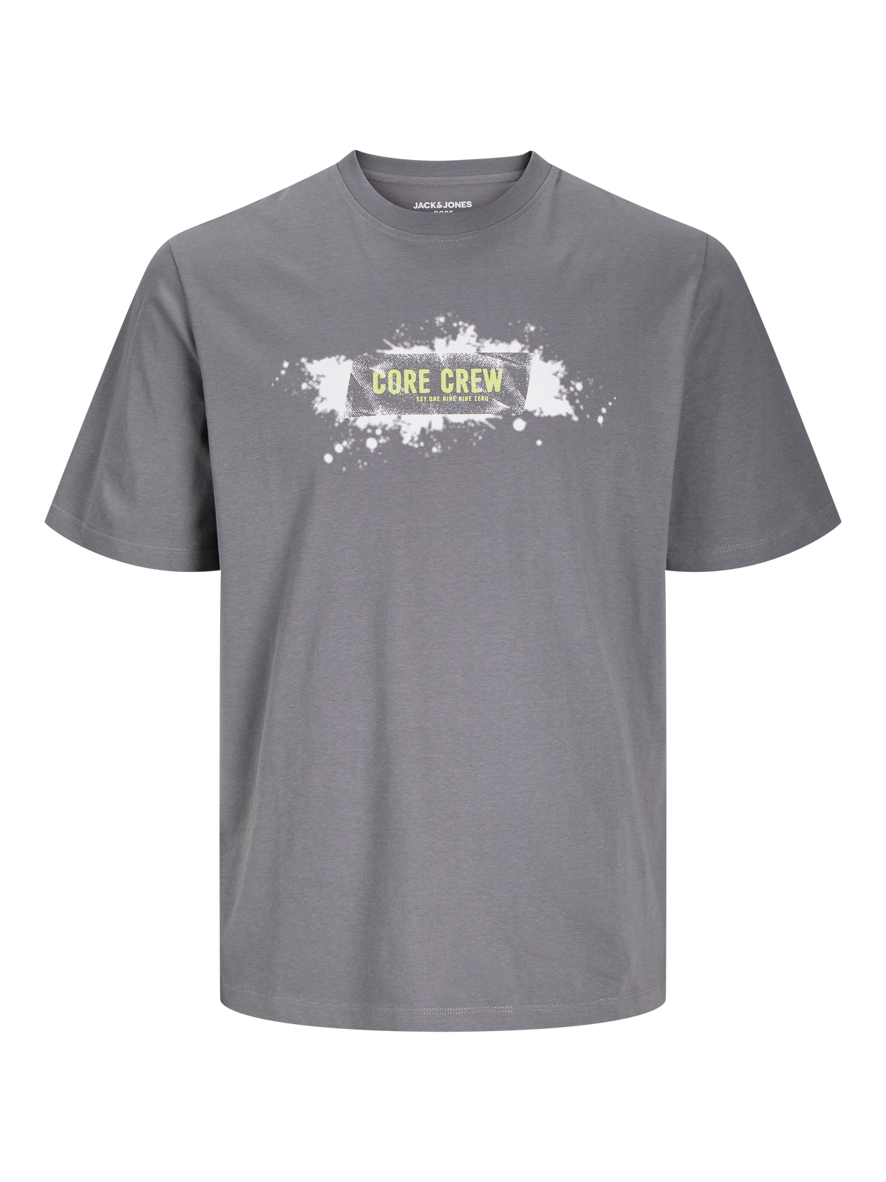 Jack & Jones Printed Crew neck T-shirt -Gargoyle - 12255029