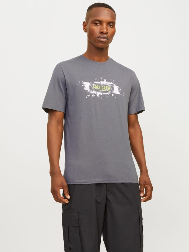 Jack & Jones Tryck Rundringning T-shirt - 12255029