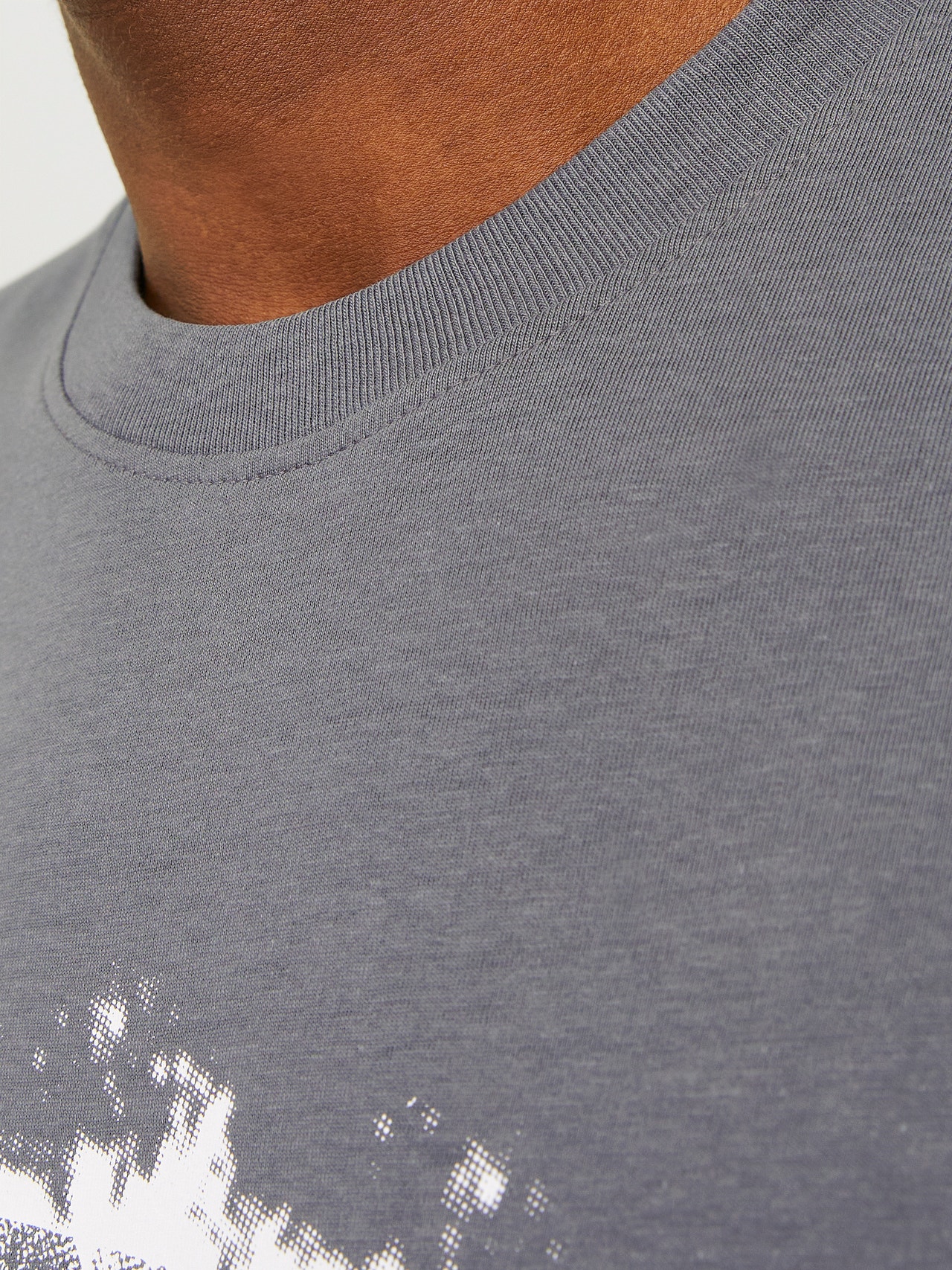 Jack & Jones T-shirt Estampar Decote Redondo -Gargoyle - 12255029
