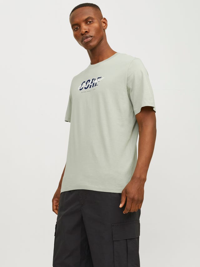 Jack & Jones Bedrukt Ronde hals T-shirt - 12255029