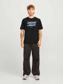 Jack & Jones T-shirt Stampato Paricollo -Black - 12255032