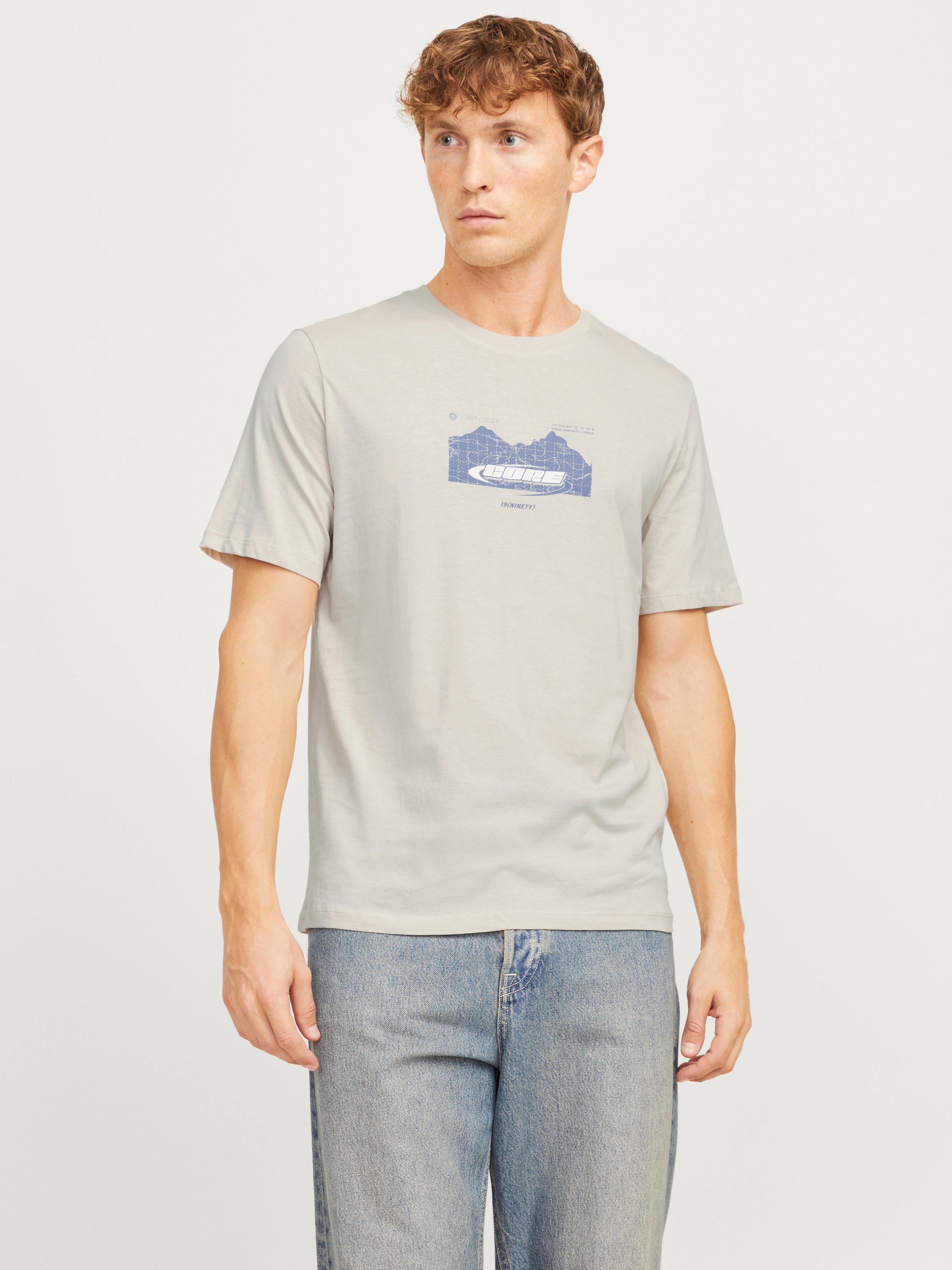 Gedruckt Rundhals T-shirt