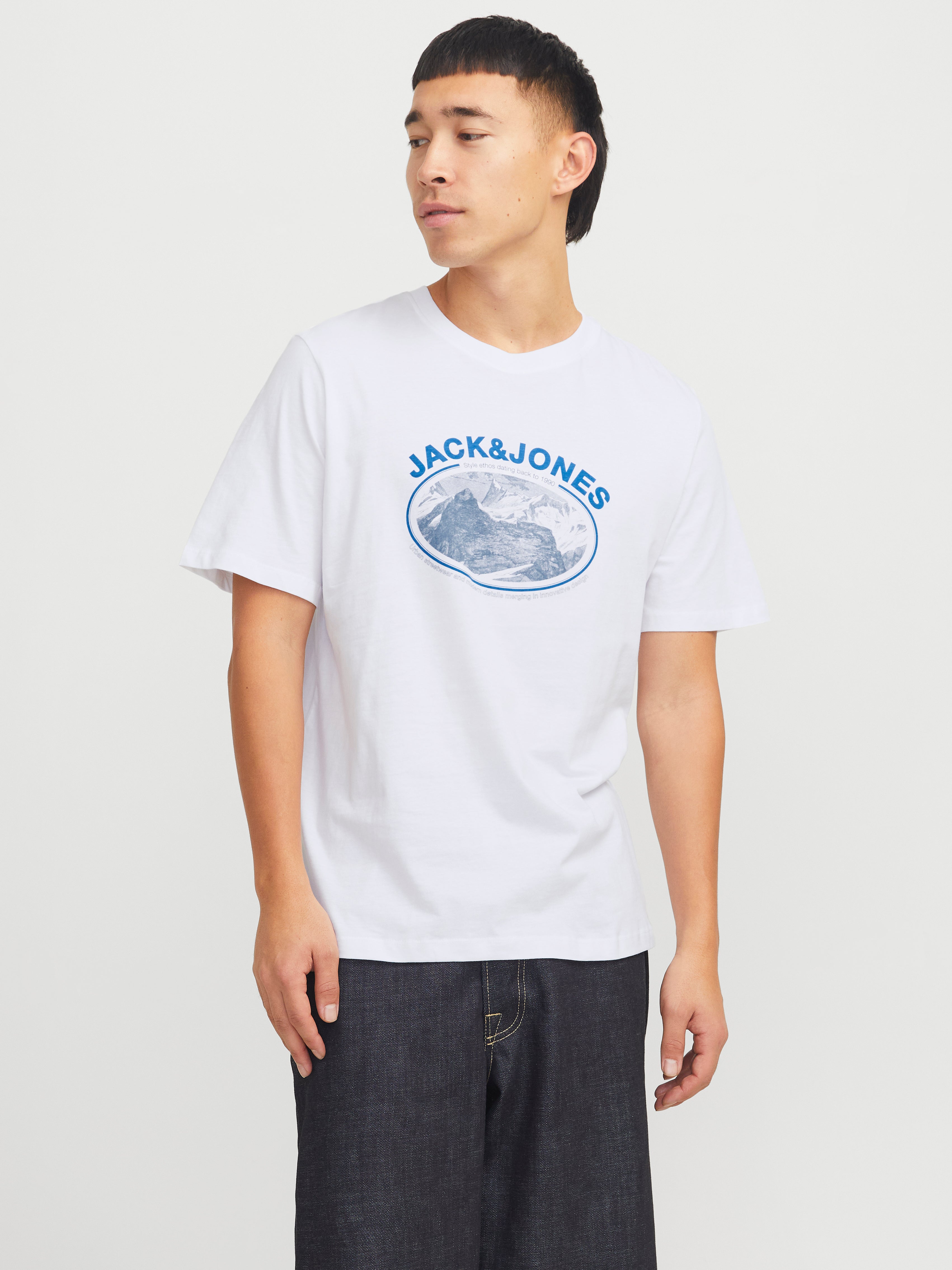 Gedruckt Rundhals T-shirt