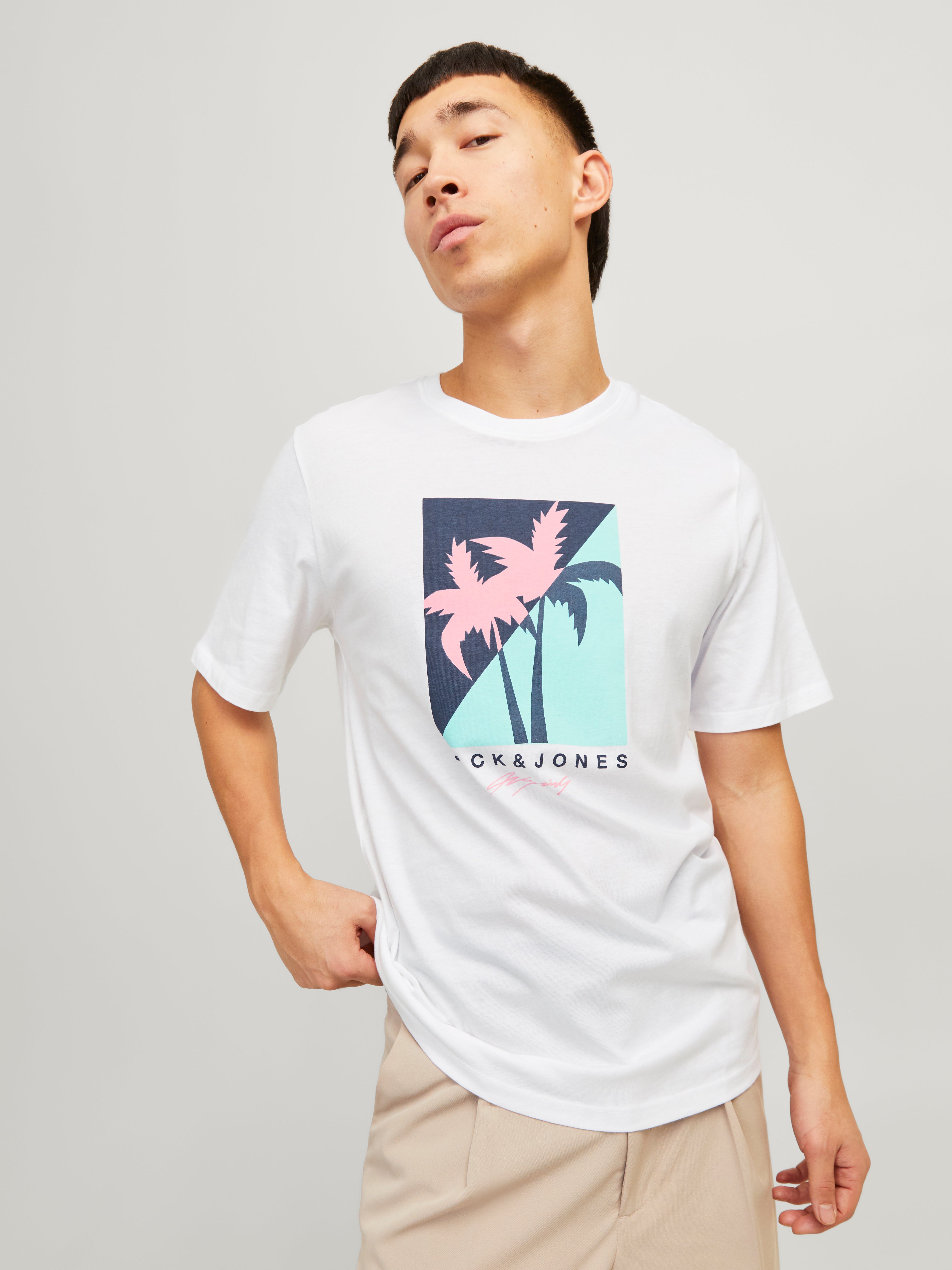 Jack & Jones Potištěný Kruhový výstřih Tričko - 12255038