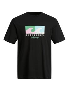 Jack & Jones T-shirt Stampato Girocollo -Black - 12255038