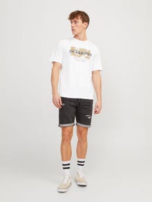 Jack & Jones Tryck Rundringning T-shirt -Bright White - 12255042