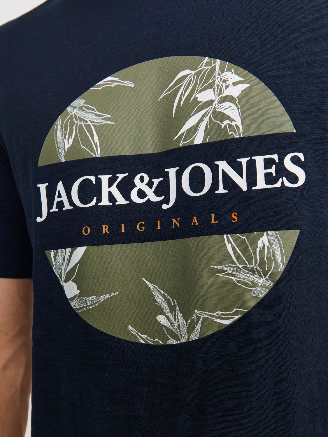Jack & Jones Printed Crew neck T-shirt -Navy Blazer - 12255042