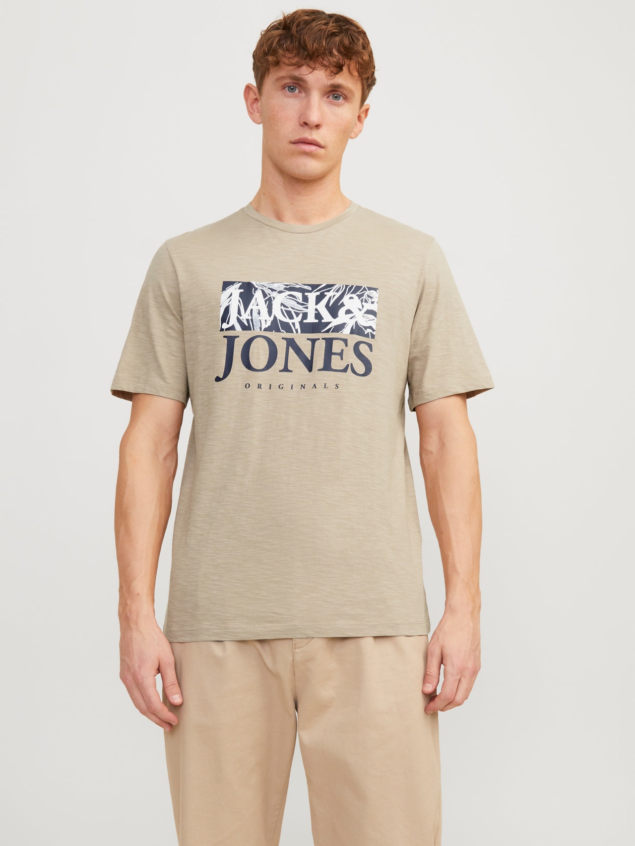 Jack & Jones T-shirt Estampar Decote Redondo -Crockery - 12255042