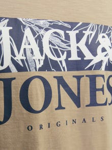 Jack & Jones Nyomott mintás Környak Trikó -Crockery - 12255042