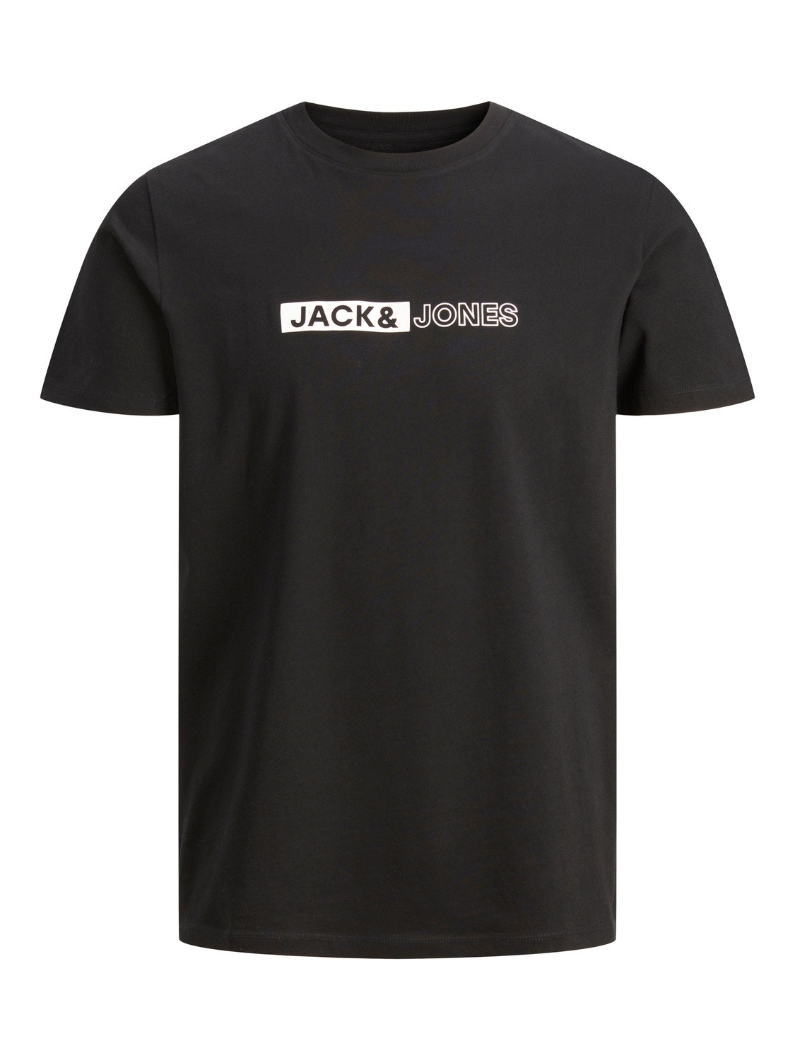 Jack & Jones Nadruk Okrągły dekolt T-shirt -Black - 12255043