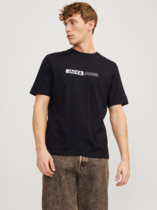 Jack & Jones Gedrukt Ronde hals T-shirt - 12255043
