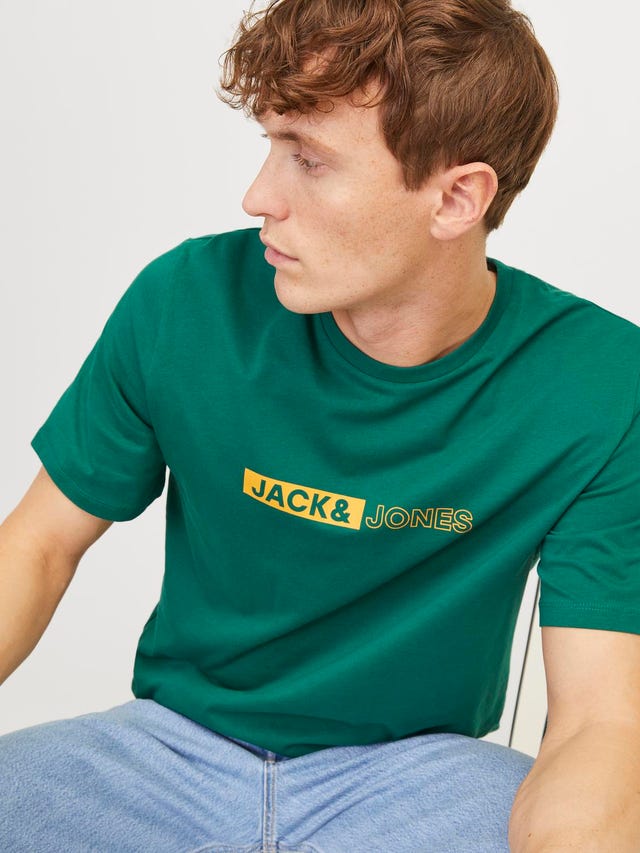 Jack & Jones Painettu Pyöreä pääntie T-paita - 12255043