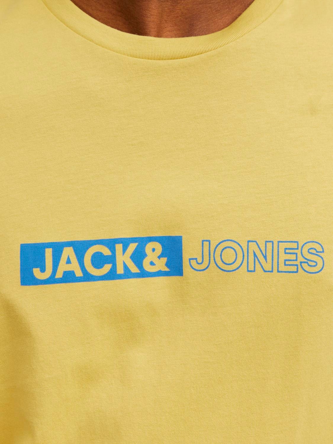 Jack & Jones Spausdintas raštas Apskritas kaklas Marškinėliai -Jojoba - 12255043
