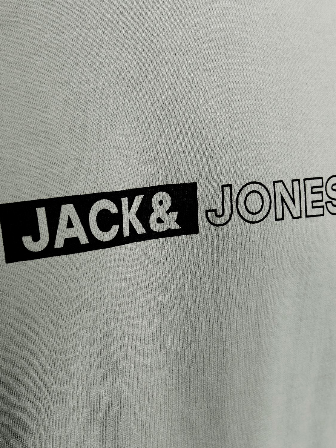 Jack & Jones Logo Crew neck Sweatshirt -Wrought Iron - 12255067