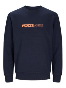 Jack & Jones Logo Mikina s kulatým výstřihem -Sky Captain - 12255067
