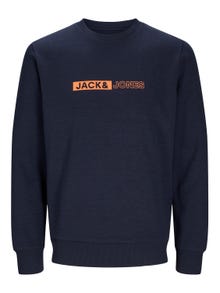 Jack & Jones Logó Személyzeti nyakú pulóver -Sky Captain - 12255067