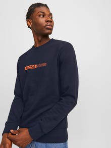 Jack & Jones Logó Személyzeti nyakú pulóver -Sky Captain - 12255067