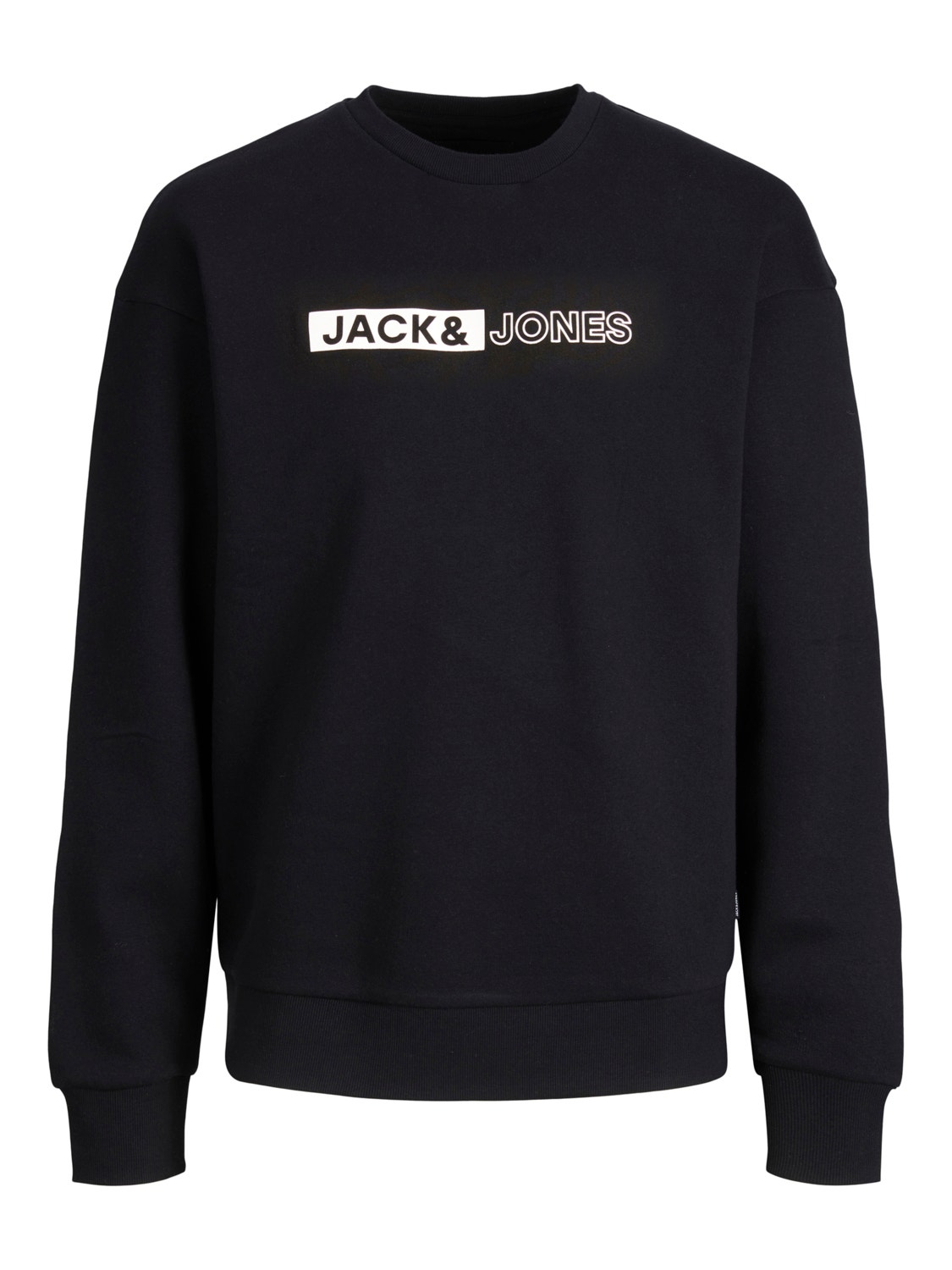 Jack & Jones Logo Crew neck Sweatshirt -Black - 12255067