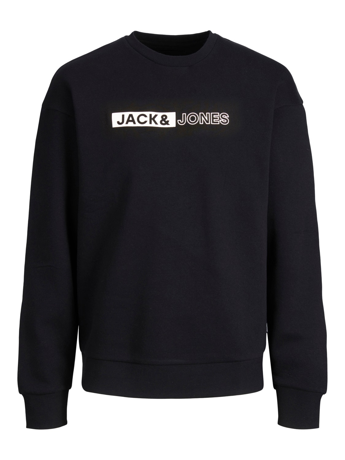 Jack & Jones Logo Crewn Neck Sweatshirt -Black - 12255067