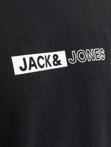 Jack & Jones Logo Sweatshirt med rund hals -Black - 12255067