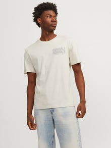 Jack & Jones Bedrukt Ronde hals T-shirt -Moonbeam - 12255078