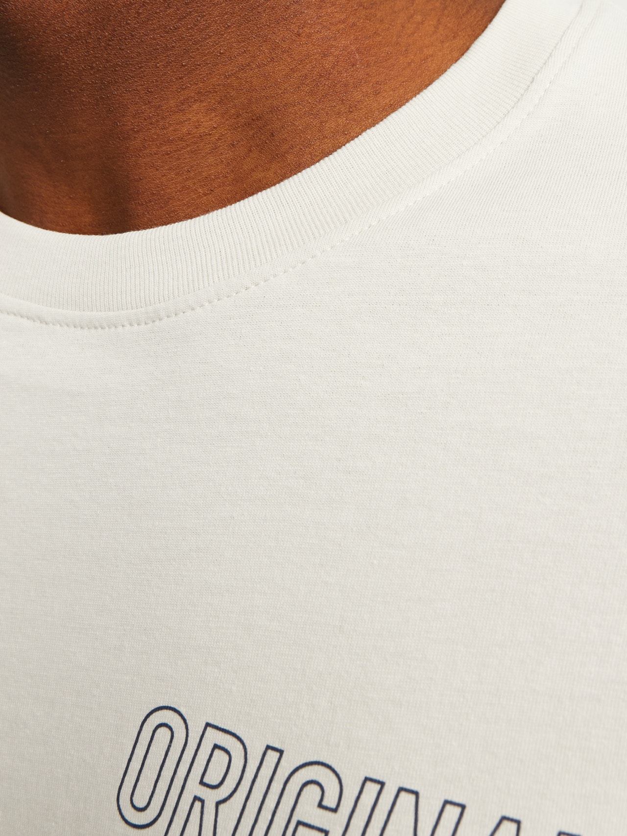 Jack & Jones Printet Crew neck T-shirt -Moonbeam - 12255078