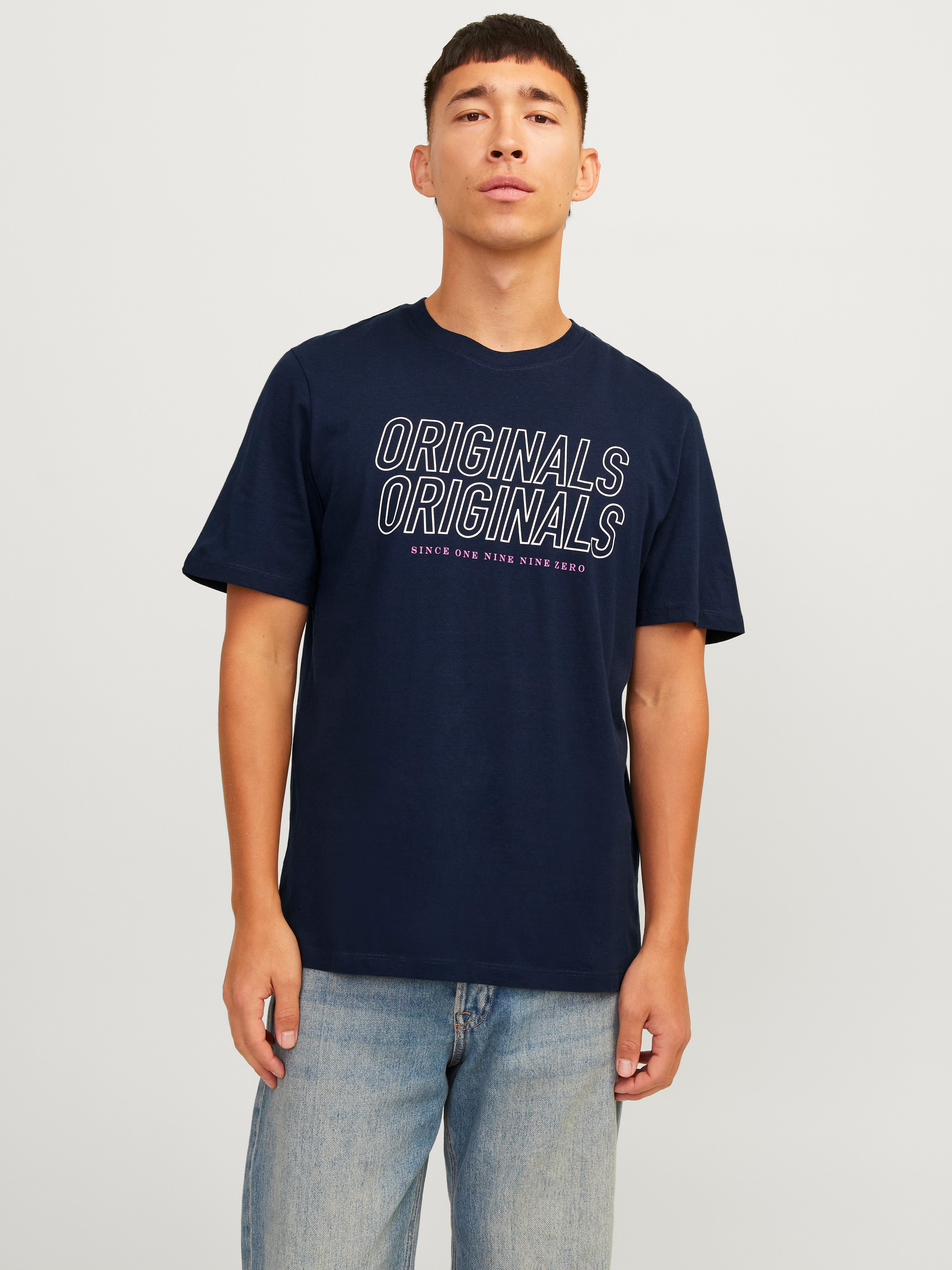 Gedruckt Rundhals T-shirt