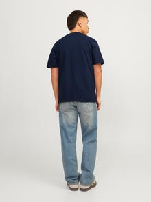 Jack & Jones Gedruckt Rundhals T-shirt -Navy Blazer - 12255078
