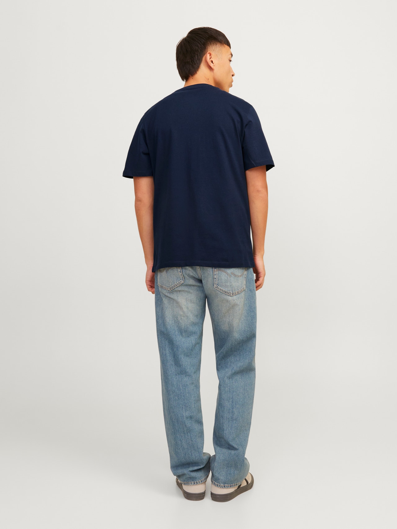 Jack & Jones T-shirt Estampar Decote Redondo -Navy Blazer - 12255078