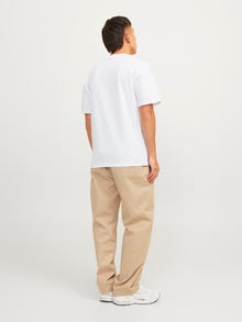 Jack & Jones T-shirt Estampar Decote Redondo -White - 12255078