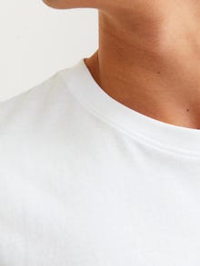Jack & Jones Nadruk Okrągły dekolt T-shirt -White - 12255078