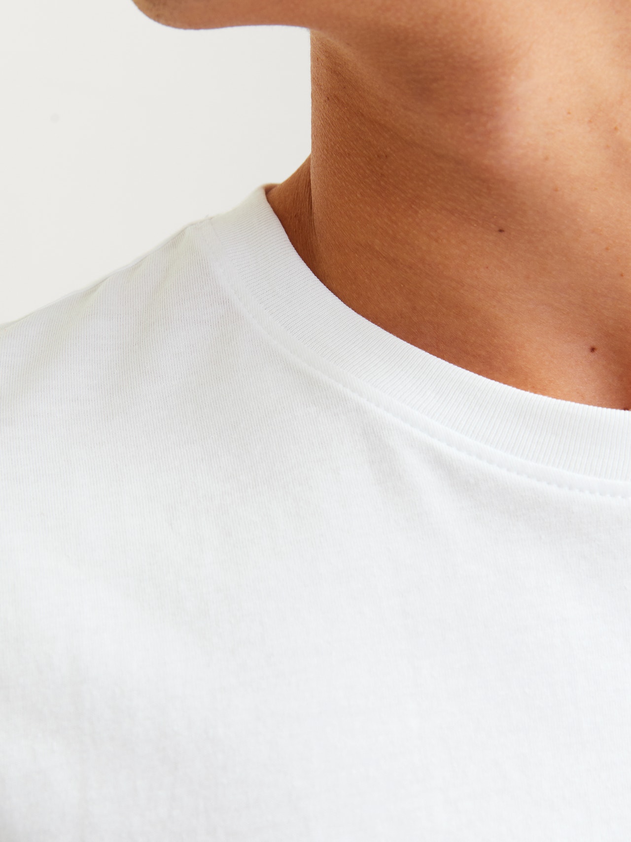 Jack & Jones T-shirt Estampar Decote Redondo -White - 12255078