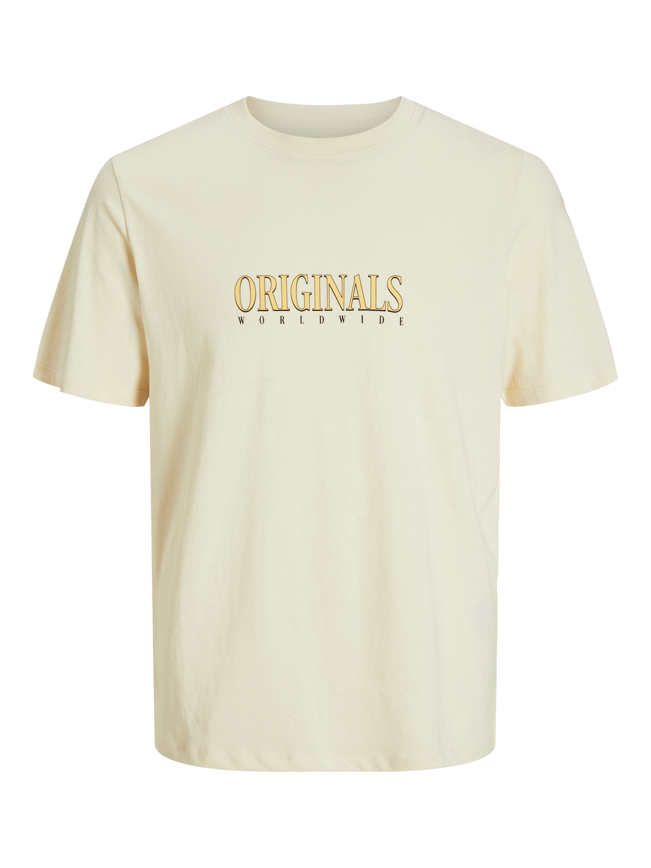 Jack & Jones Nadruk Okrągły dekolt T-shirt -Buttercream - 12255079