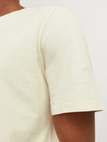 Jack & Jones Nadruk Okrągły dekolt T-shirt -Buttercream - 12255079