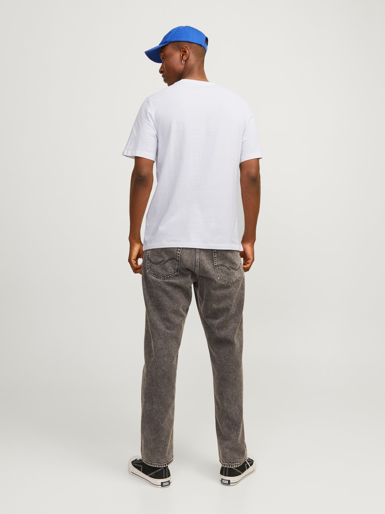 Jack & Jones Nyomott mintás Környak Trikó -White - 12255079