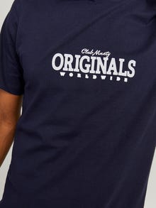 Jack & Jones Gedruckt Rundhals T-shirt -Navy Blazer - 12255079