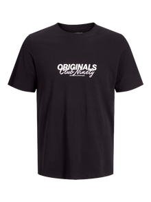 Jack & Jones T-shirt Estampar Decote Redondo -Black - 12255079