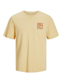 Jack & Jones T-shirt Imprimé Col rond -Italian Straw - 12255079