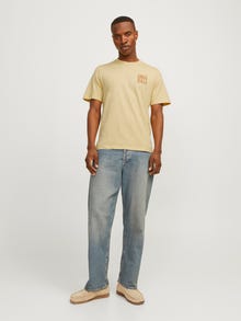 Jack & Jones Camiseta Estampado Cuello redondo -Italian Straw - 12255079